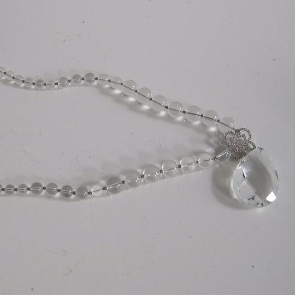 Valeska Crystal Pendant Tear Drop Necklace - Picture 2 of 8